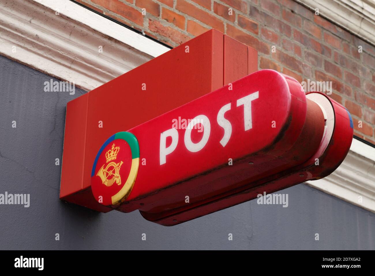 post sign in Denmark Stock Photo Alamy