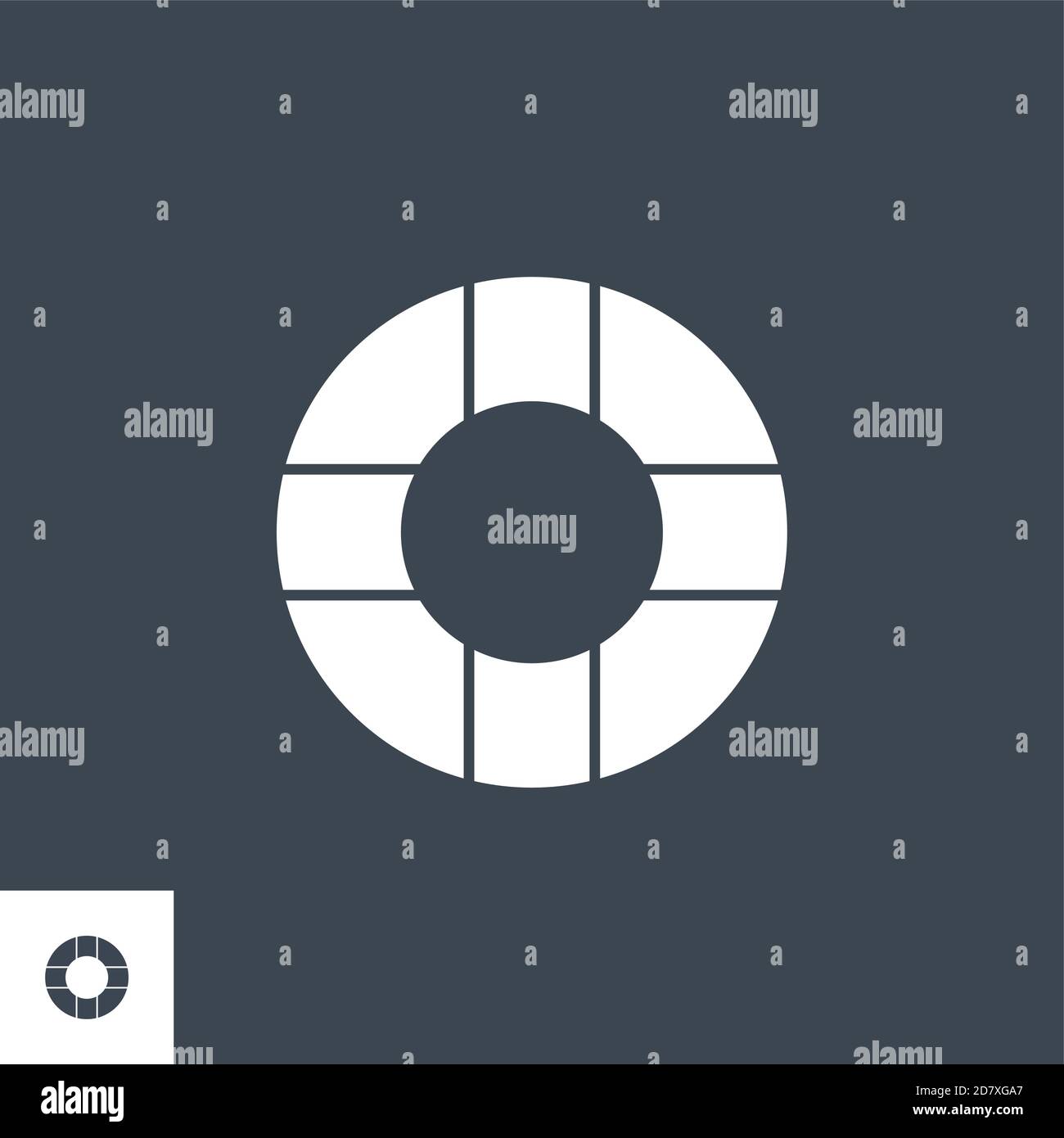 Lifebuoy related vector glyph icon. Stock Vector