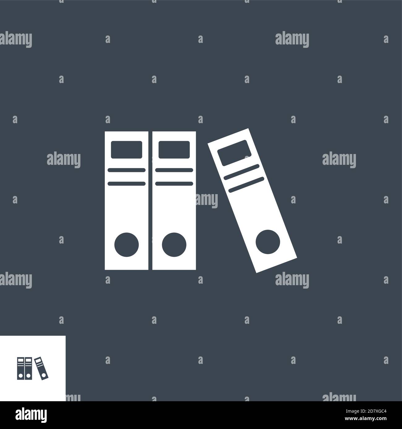 Office Folders related vector glyph icon. Stock Vector