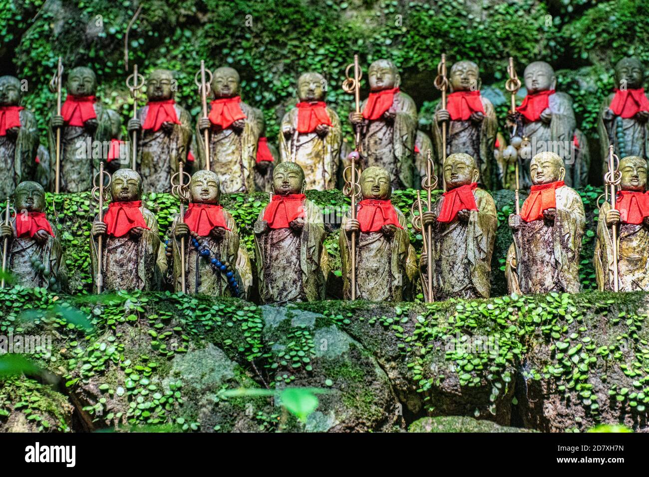 Jizo statues, Shoshazan Engyoji temple of the Tendai sect, Himeji