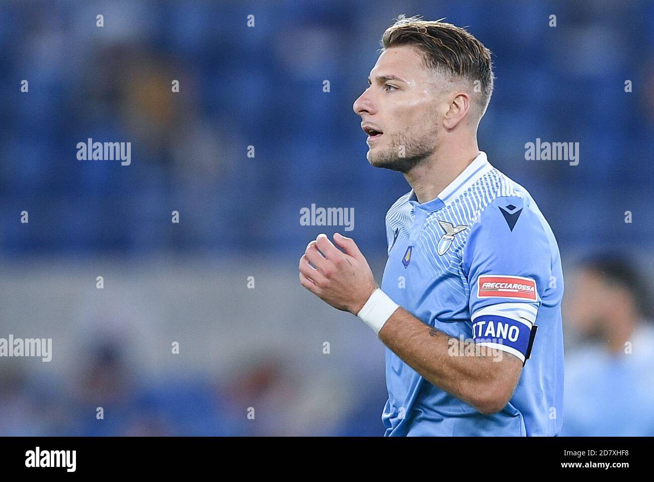 Ciro Immobile Of Lazio Reacts During Warm Up Before During The Italian Championship Serie A Football Match Between Ss Lazio Lm Stock Photo Alamy