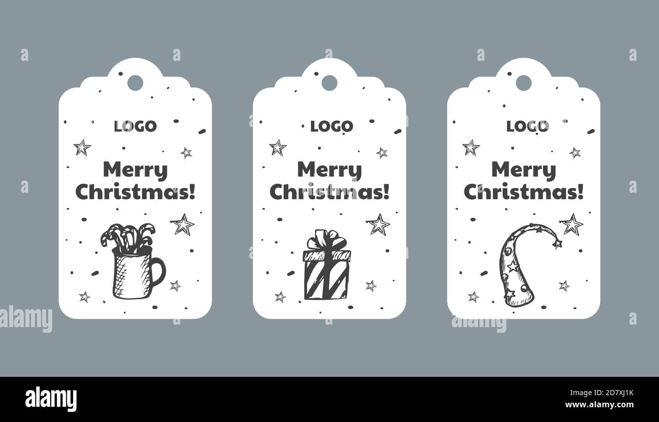 Christmas label templates vector illustration Stock Vector Image &amp; Art ...