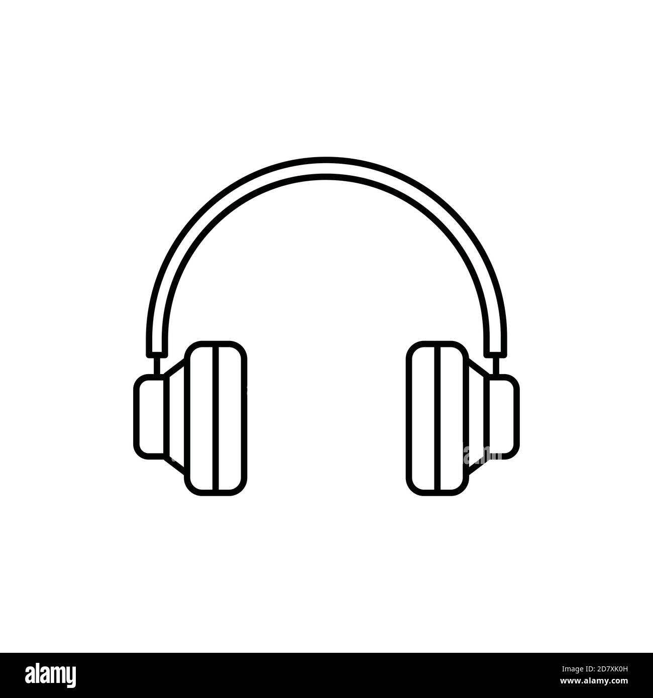 headphone device single isolated icon with line or outline style Stock ...