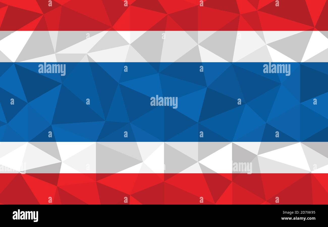 Low Poly Thailand Flag Vector Illustration Triangular Thai Flag Graphic Thailand Country Flag Is A Symbol Of Independence Stock Vector Image Art Alamy
