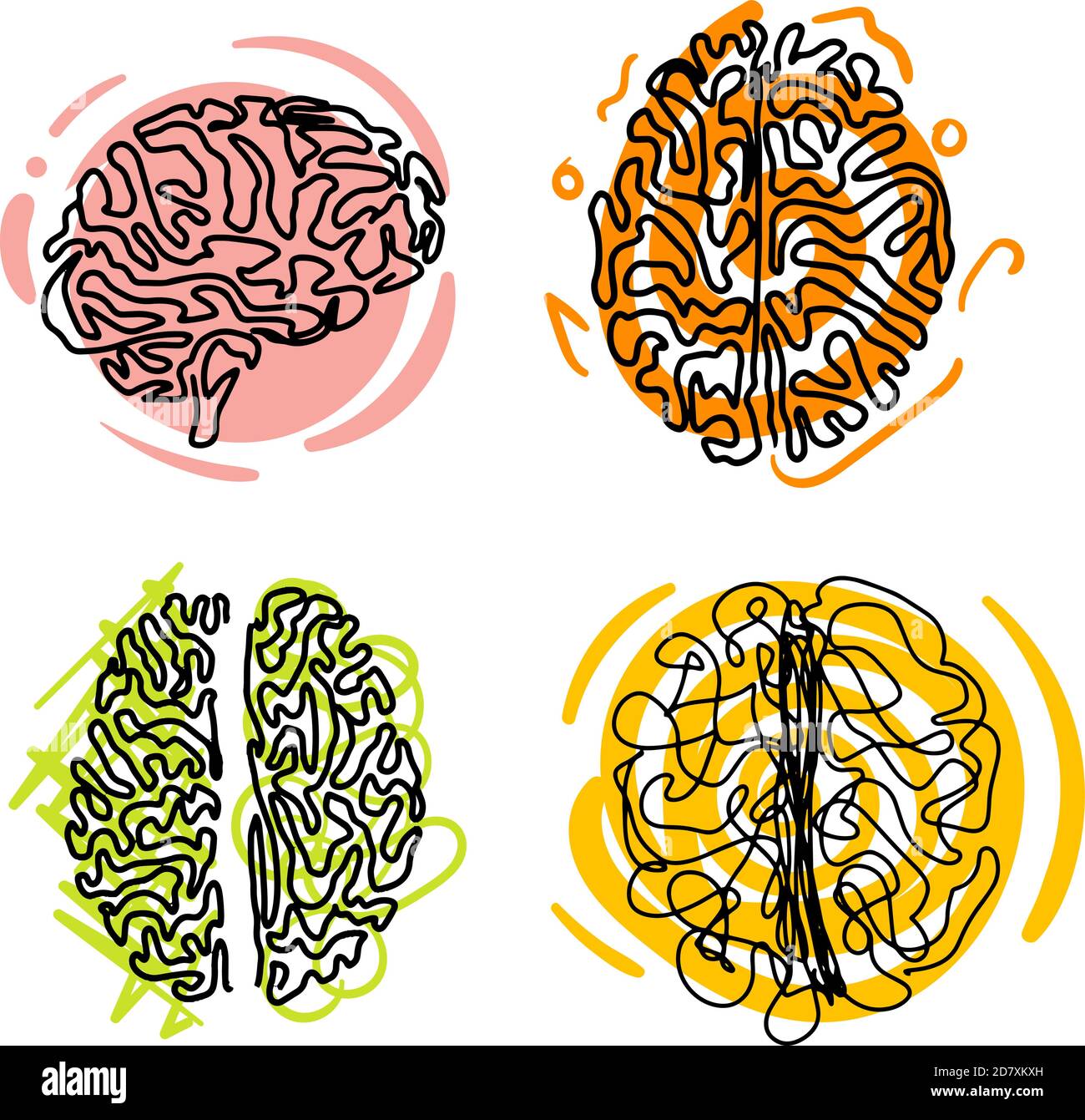 Brainstorming creative idea icon logo set isolated on white background ...