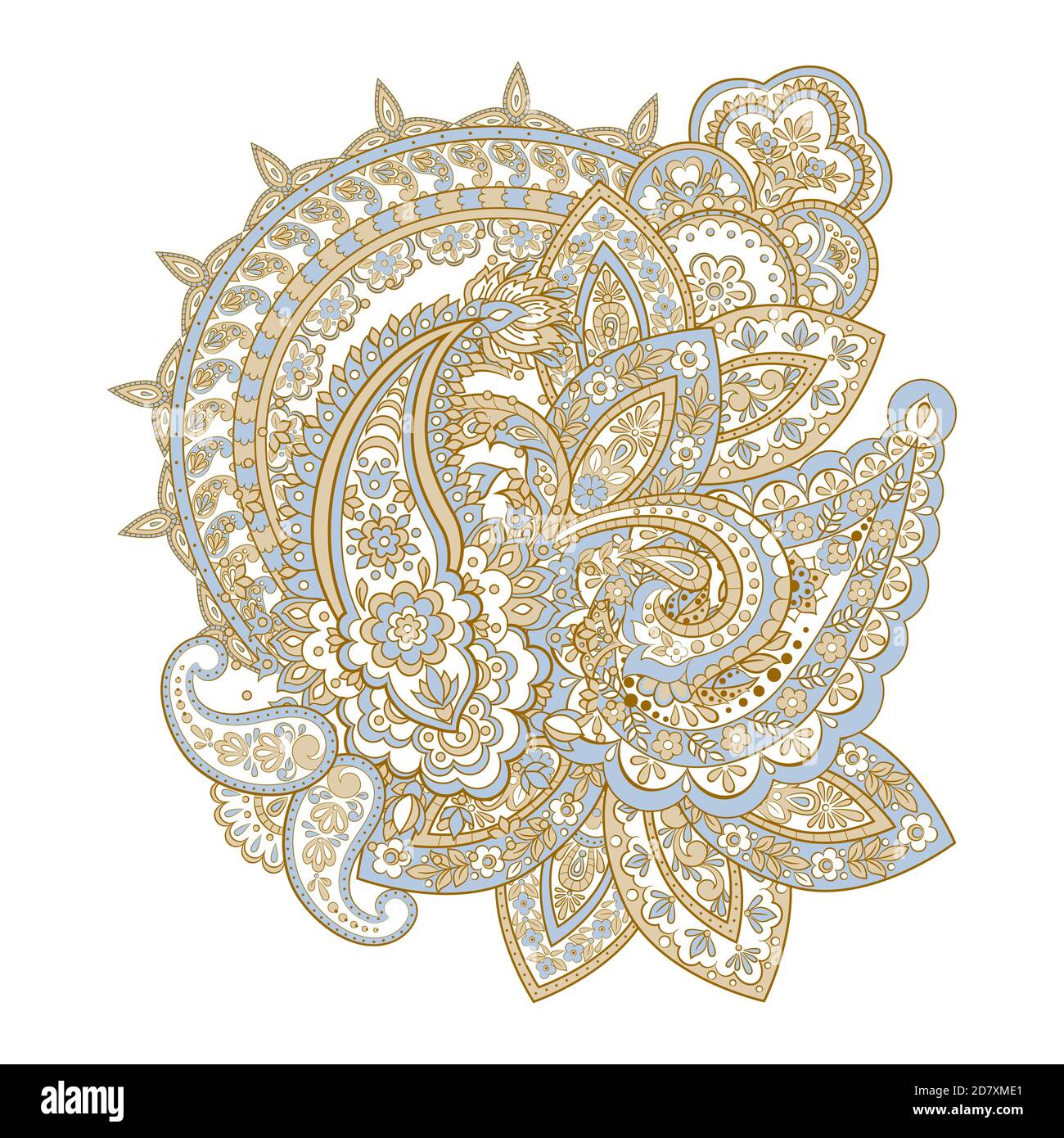 Seamless Paisley pattern in indian style. Floral vector illustration ...