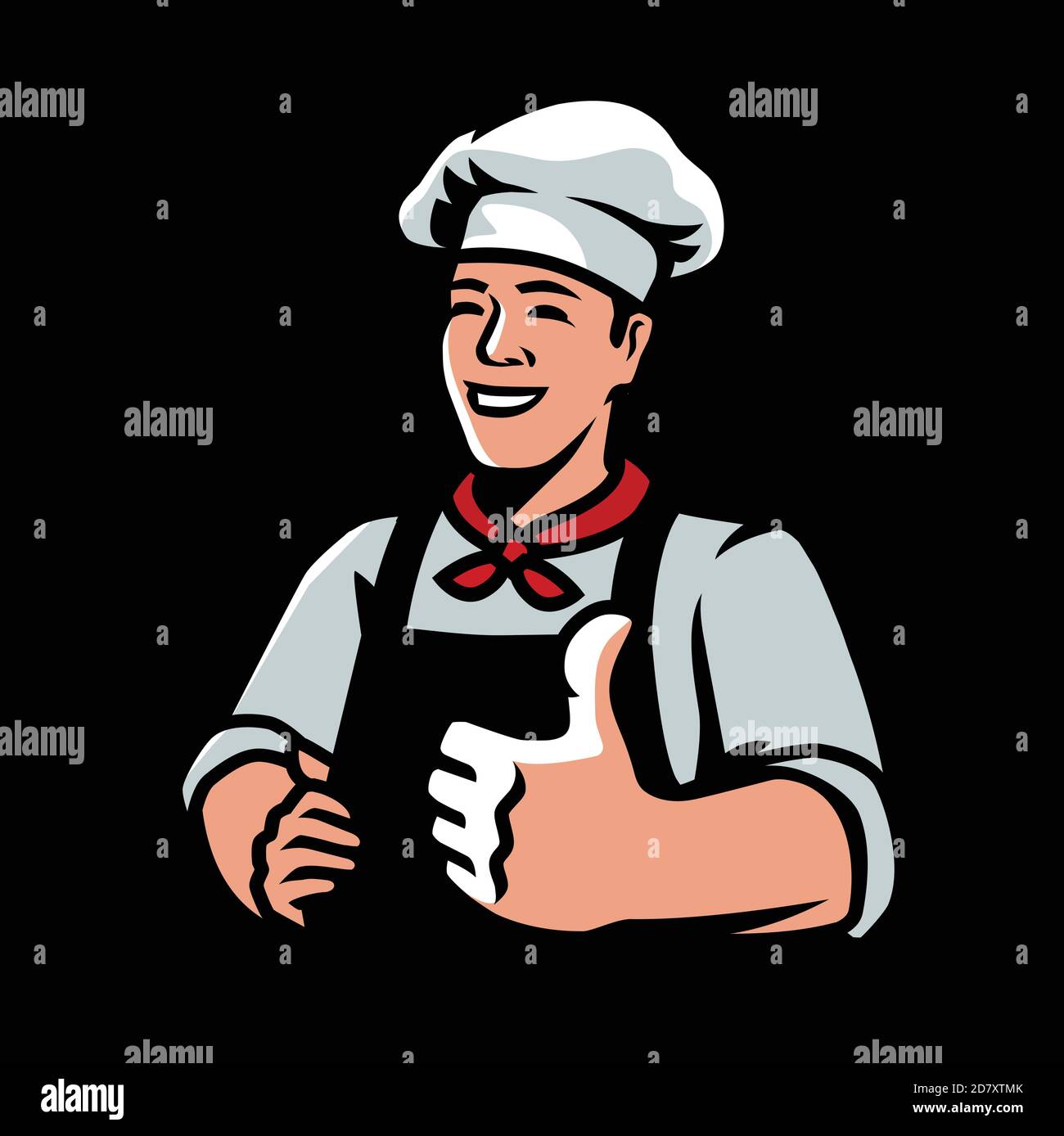 Chef symbol. Food concept vector illustration Stock Vector
