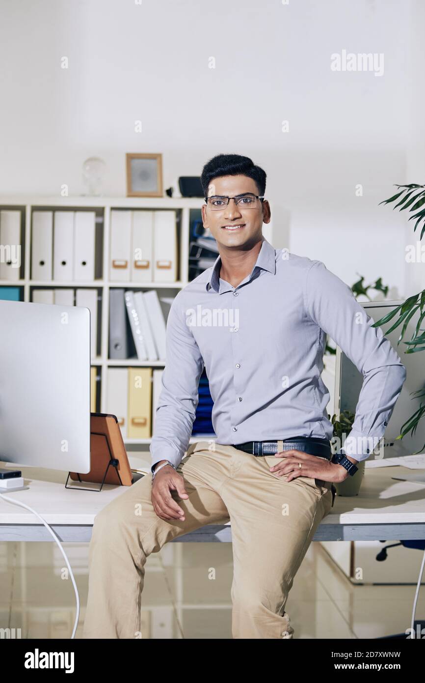 Confident positive entrepreneur Stock Photo