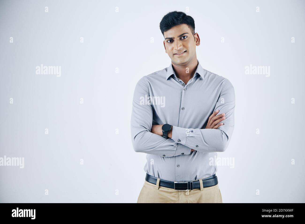 Confident young Indian entrepreneur Stock Photo