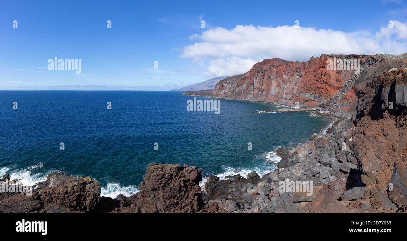 El Hierro - Volcanic landscape at the bay Bahia de Naos west of La