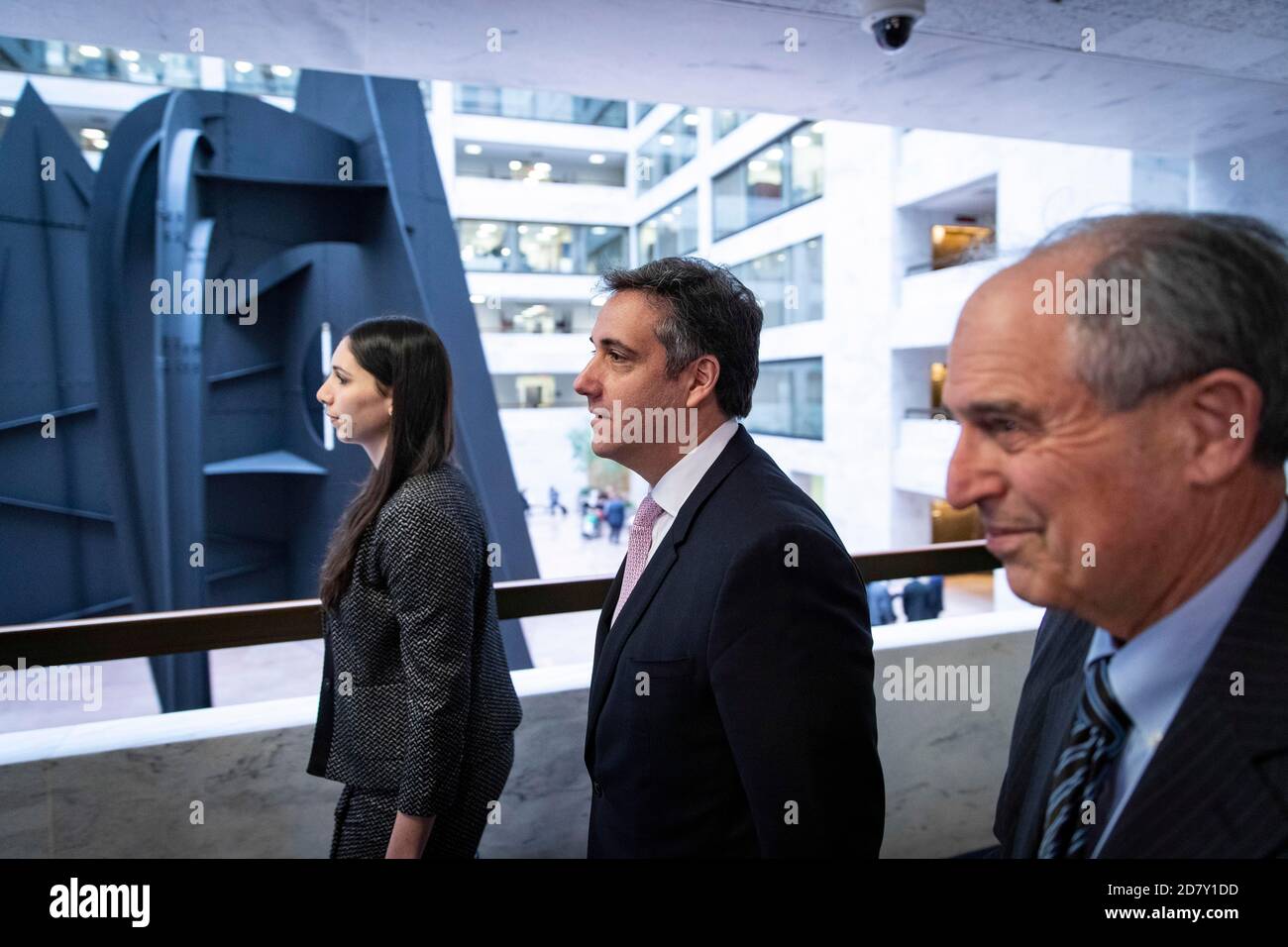 Michael Cohen, former personal lawyer to U.S. President Donald Trump arrives on Capitol Hill for a closed-door hearing in Washington, D.C. on February 26, 2019. Cohen is expected to share details of his work on behalf of Trump and the Trump organization with lawmakers. Cohen pled guilty to lying to congress during a 2017 interview with lawmakers. Credit: Alex Edelman/The Photo Access Stock Photo