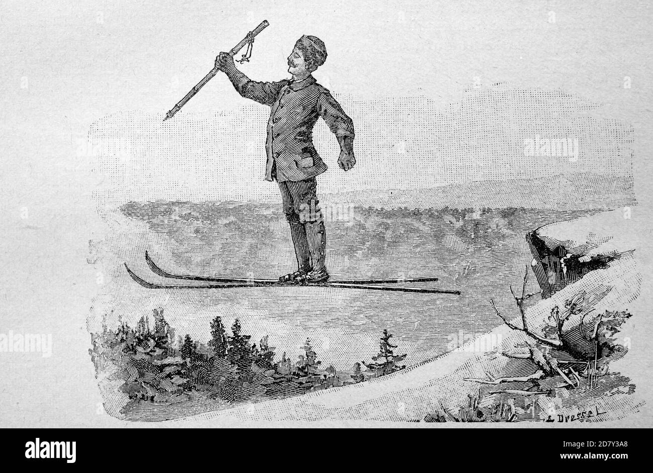 History and historical and archive ski hires stock photography and