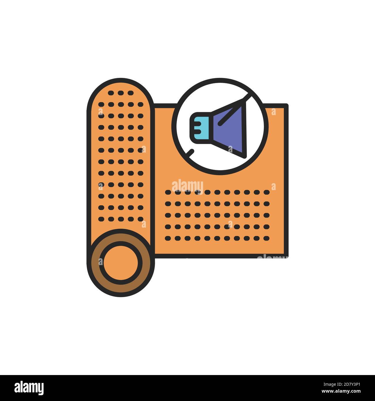Download Soundproof Material Color Line Icon Pictogram For Web Page Mobile App Promo Stock Vector Image Art Alamy