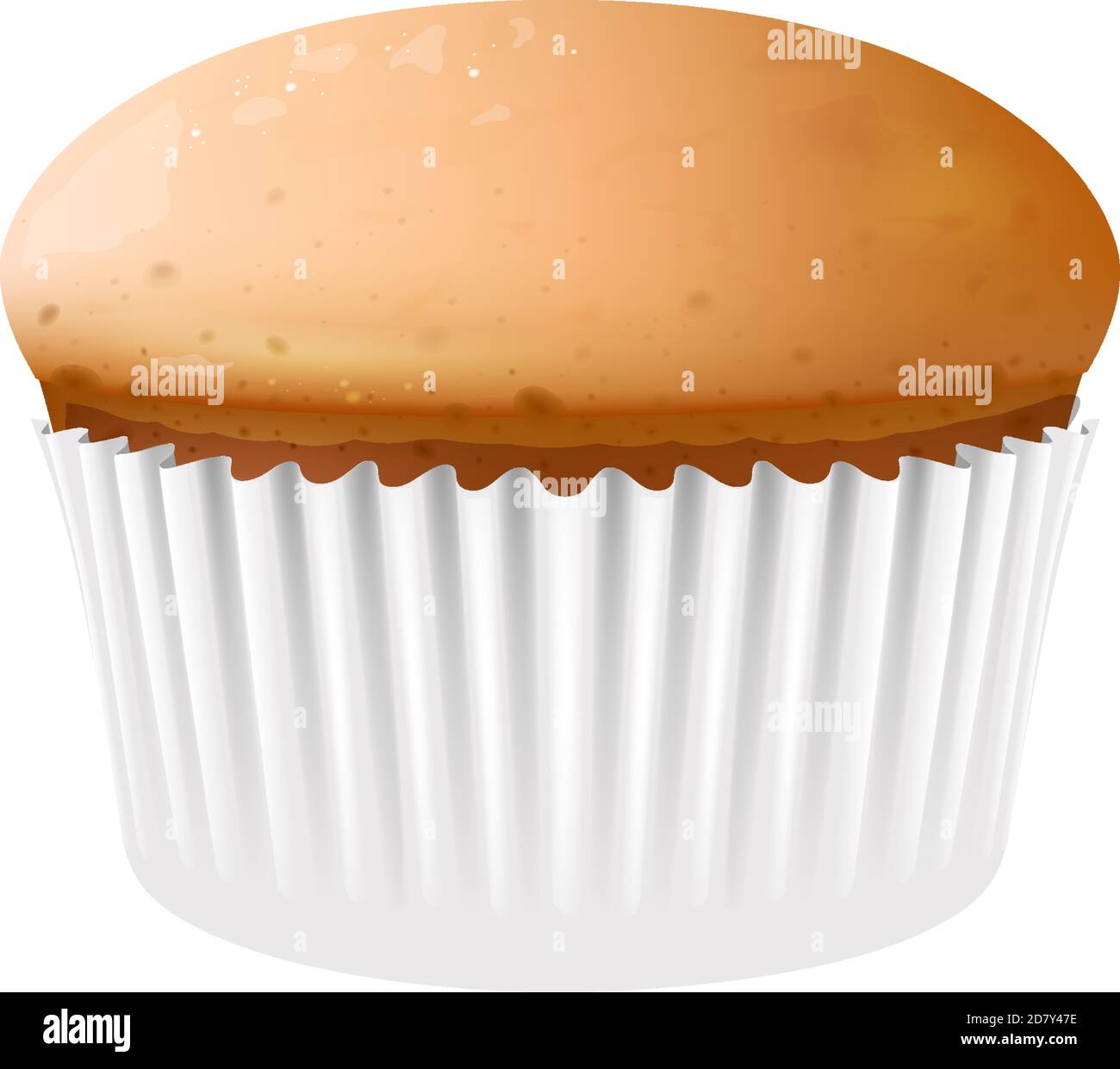 Cupcake in baking cup realistic vector illustration Stock Vector Image