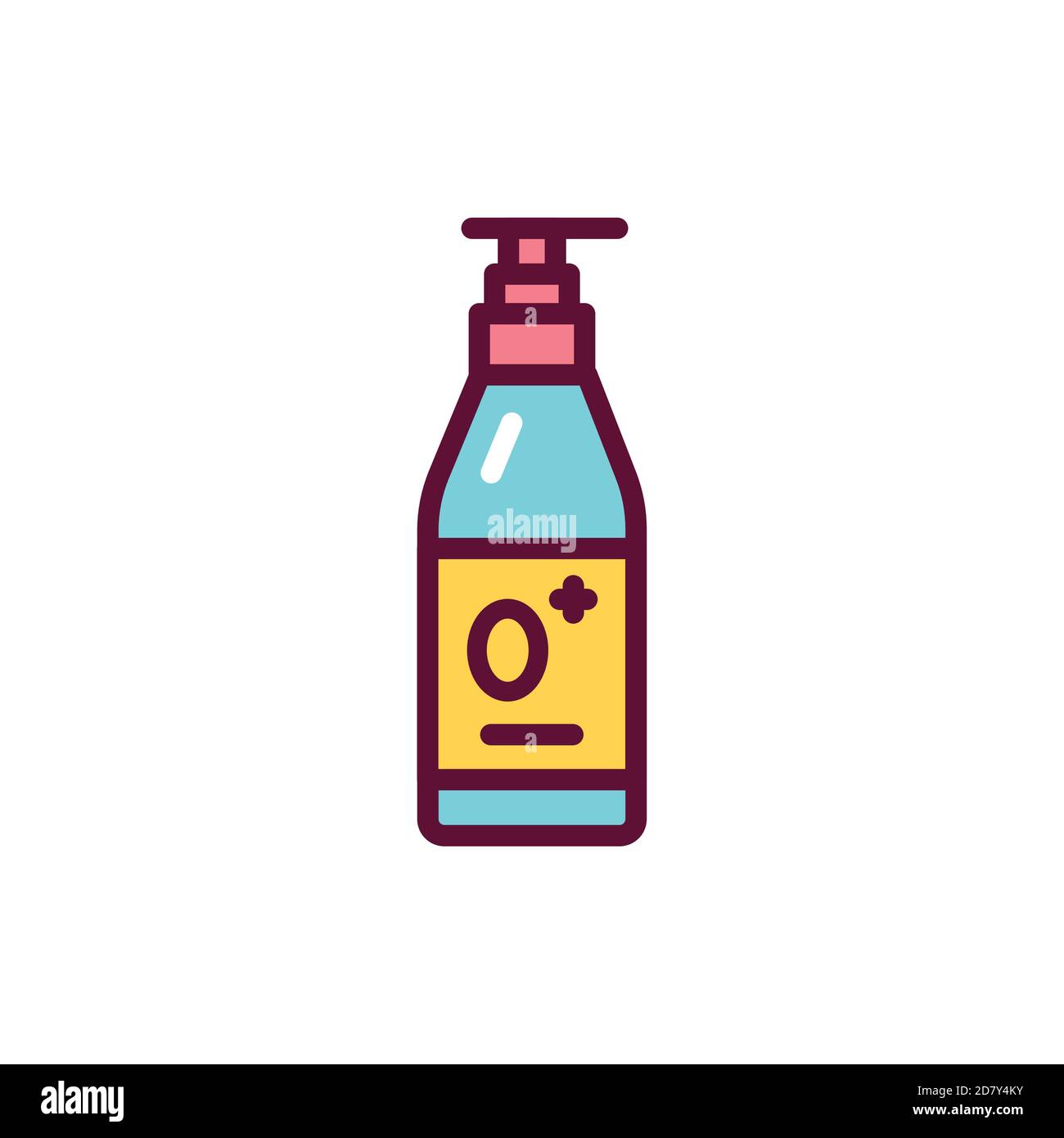 Baby detergent color line icon. Isolated vector element. Stock Vector