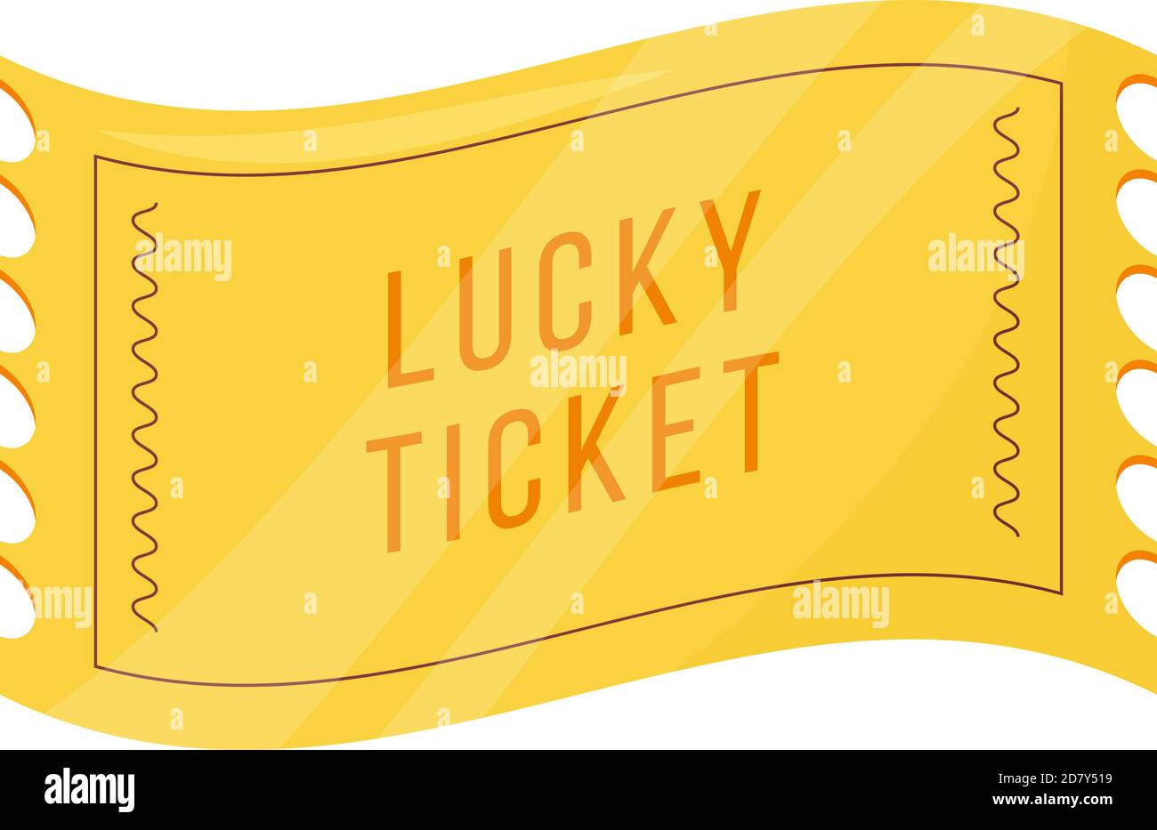 Lucky Ticket Cartoon Vector Illustration Stock Vector Image Art Alamy