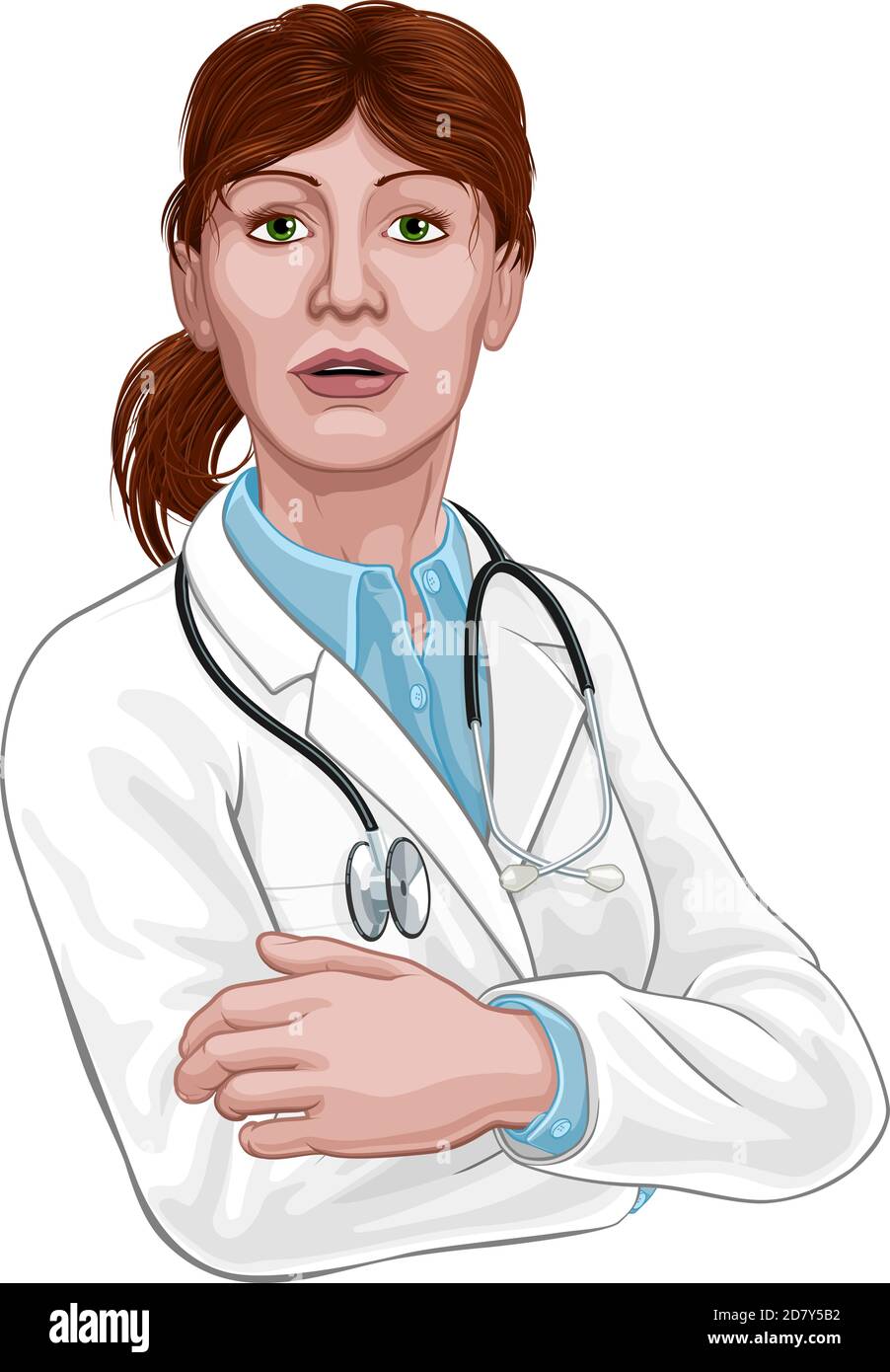 Doctor Woman Medical Healthcare Character Stock Vector
