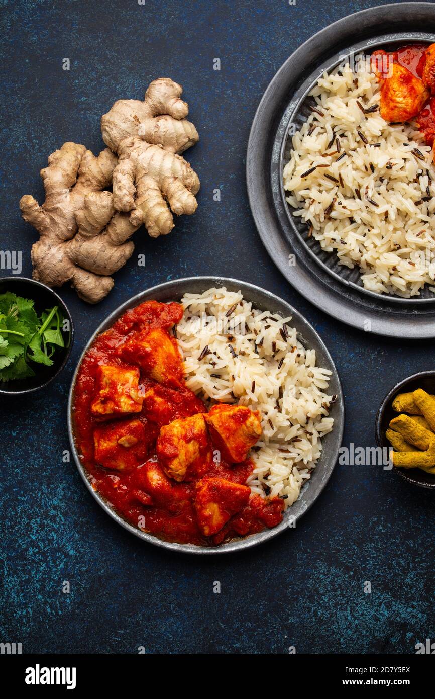Indian chicken tikka masala curry Stock Photo - Alamy