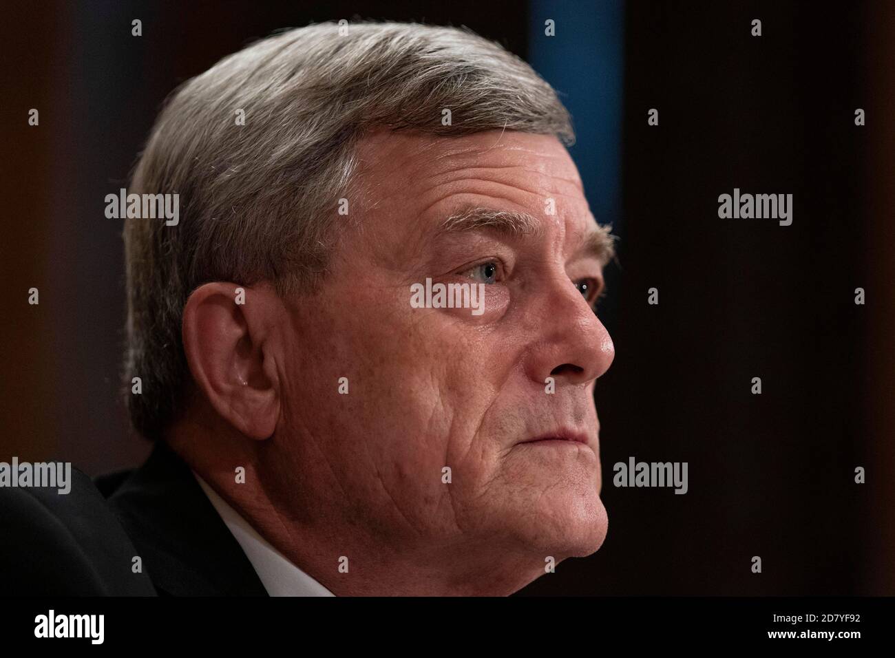 Steven Dillingham, Director, U.S. Census Bureau, prepares to testify during a hearing on the 2020 census before the Senate Homeland Security & Governmental Affairs Committee on Capitol Hill on Tuesday, July 16, 2019 in Washington, D.C. Dillingham briefed lawmakers on the upcoming 2020 census and the Census Bureaus efforts to address President Trump's efforts to add a 'citizenship' question to the 2020 survey. Credit: Alex Edelman/The Photo Access Stock Photo