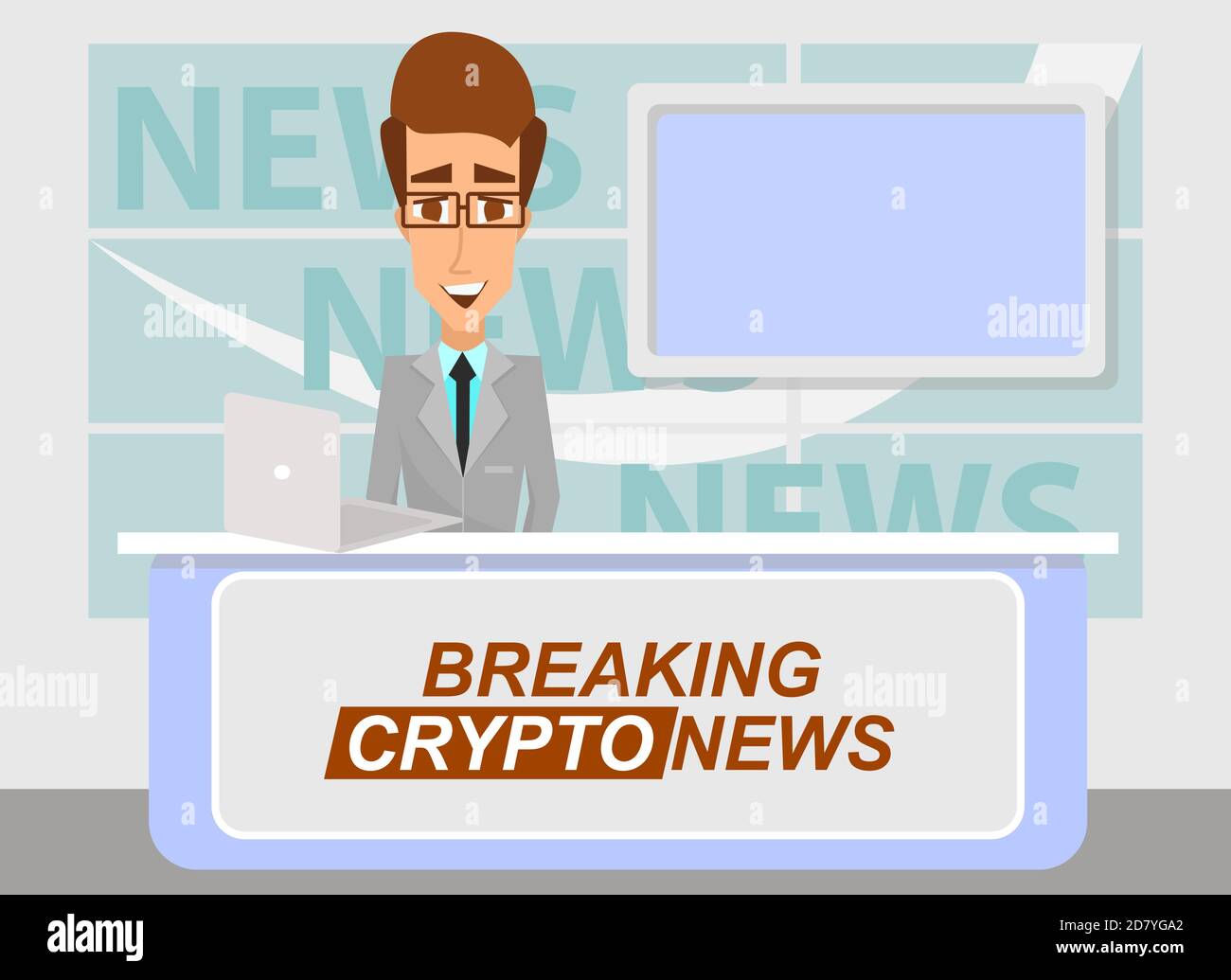Breaking cryptonews concept vector flat illustration Stock Vector Image &  Art - Alamy