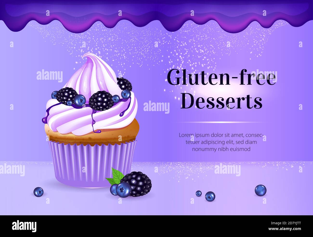 Glutenfree desserts realistic vector product ads banner template Stock Vector Image & Art Alamy