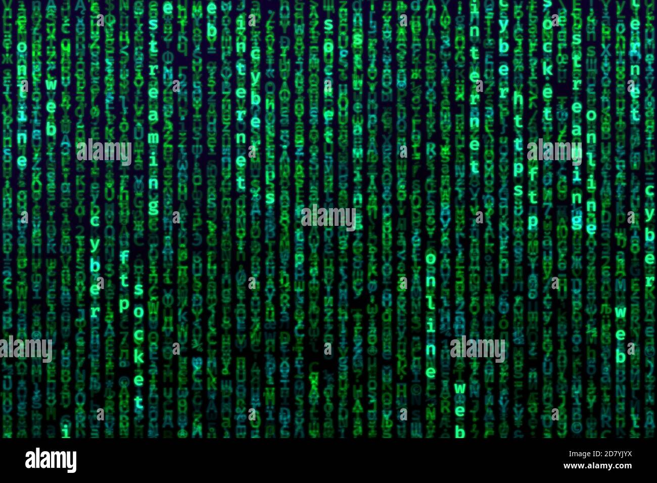 Computer generated background symbolizing digital information technology Stock Photo