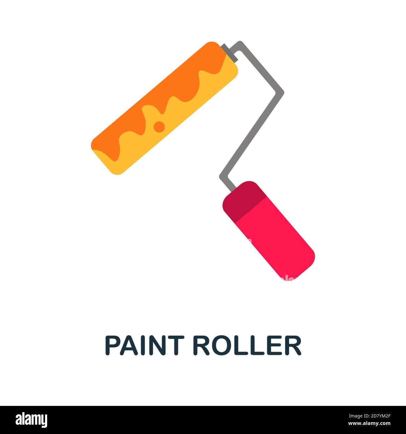 Paint Roller icon. Simple element from construction collection