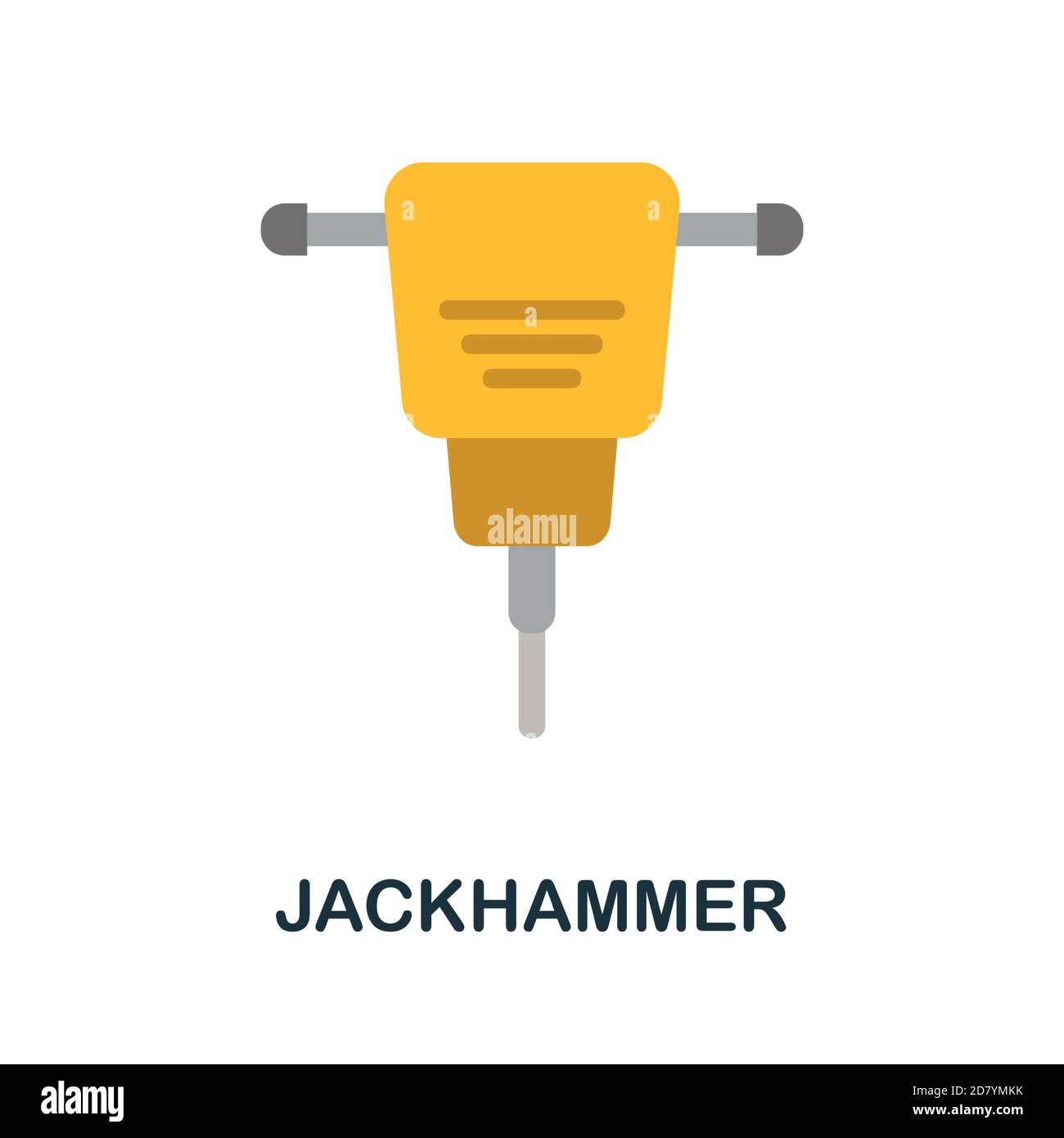 Jackhammer icon. Simple element from construction collection. Creative