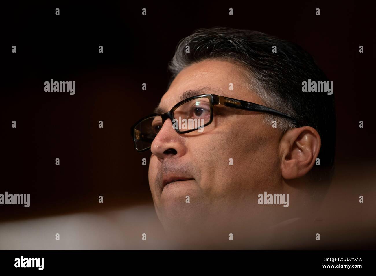 Assistant Attorney General for the Antitrust Division Makan Delrahim testifies during a U.S. Senate Antitrust, Competition Policy, and Consumer Rights Subcommittee hearing on antitrust law enforcement in Washington, D.C., U.S., on Tuesday, Sept. 17, 2019. Credit: Alex Edelman/The Photo Access Stock Photo