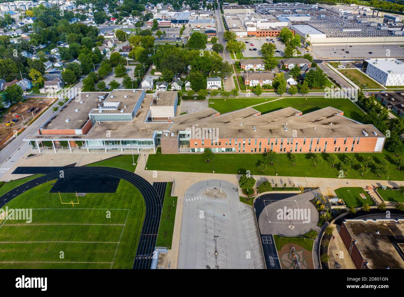 Central Middle School, designed by Ralph Johnson, 2007, Columbus, Indiana, USA Stock Photo