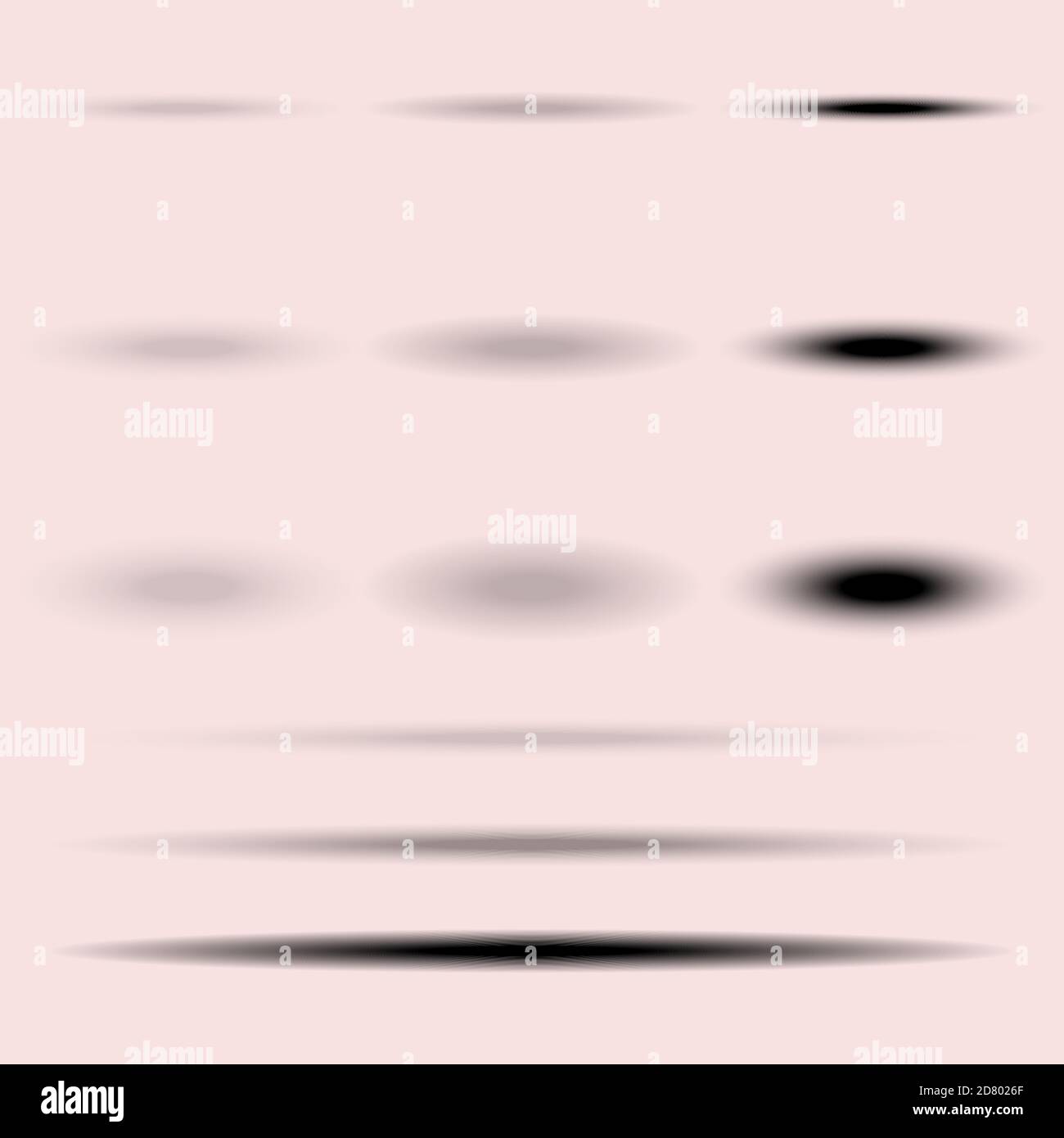 Set of Vector Transparent Shadows Stock Vector