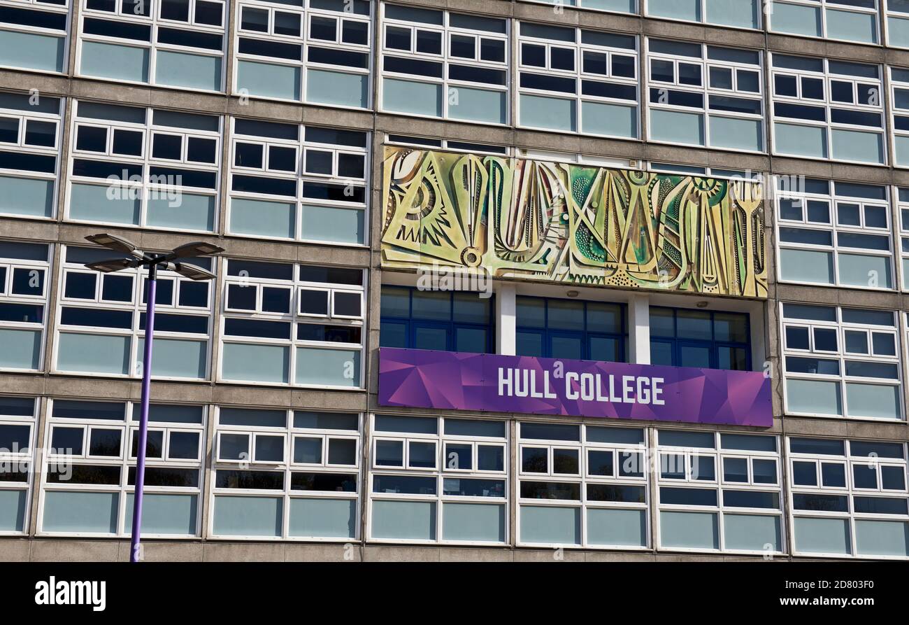 Facade of Hull College, Hull, East Yorkshire, Humberside, England UK Stock Photo Alamy