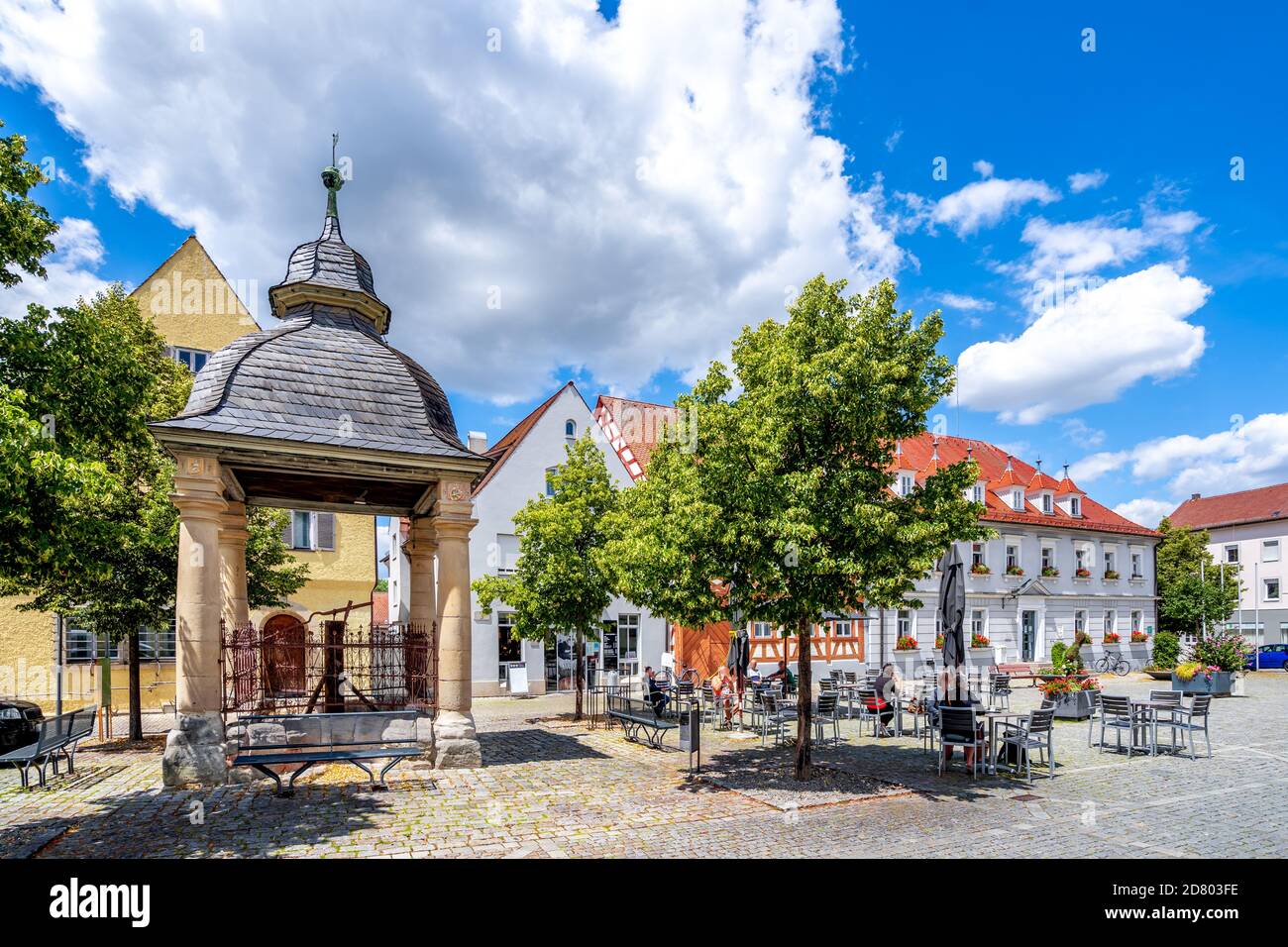 Market, Hoechstadt an der Aisch, Bavaria, Germany Stock Photo Alamy