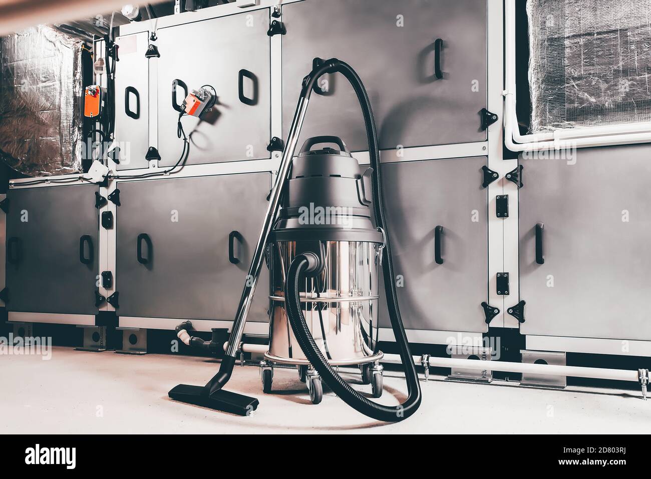 cleaning machine professional. industrial vacuum cleaners on a factory