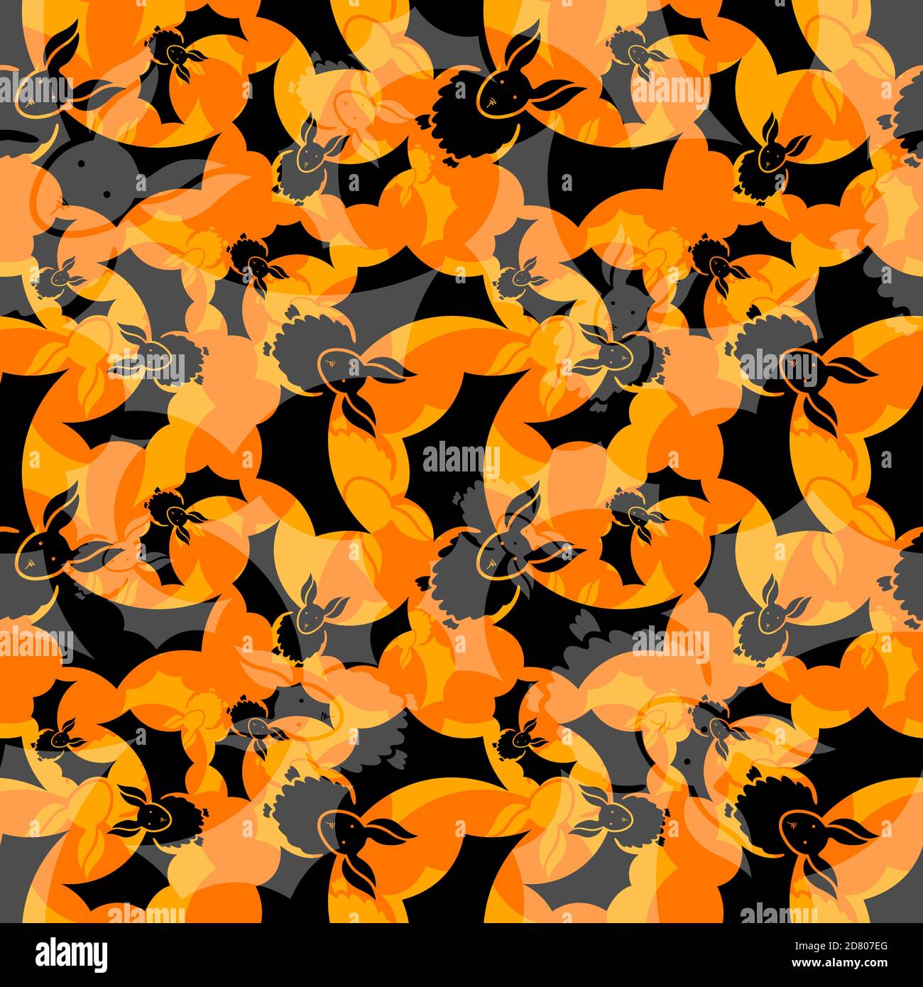 Vector seamless Pattern with bats. Background for Halloween cards etc. Stock Vector
