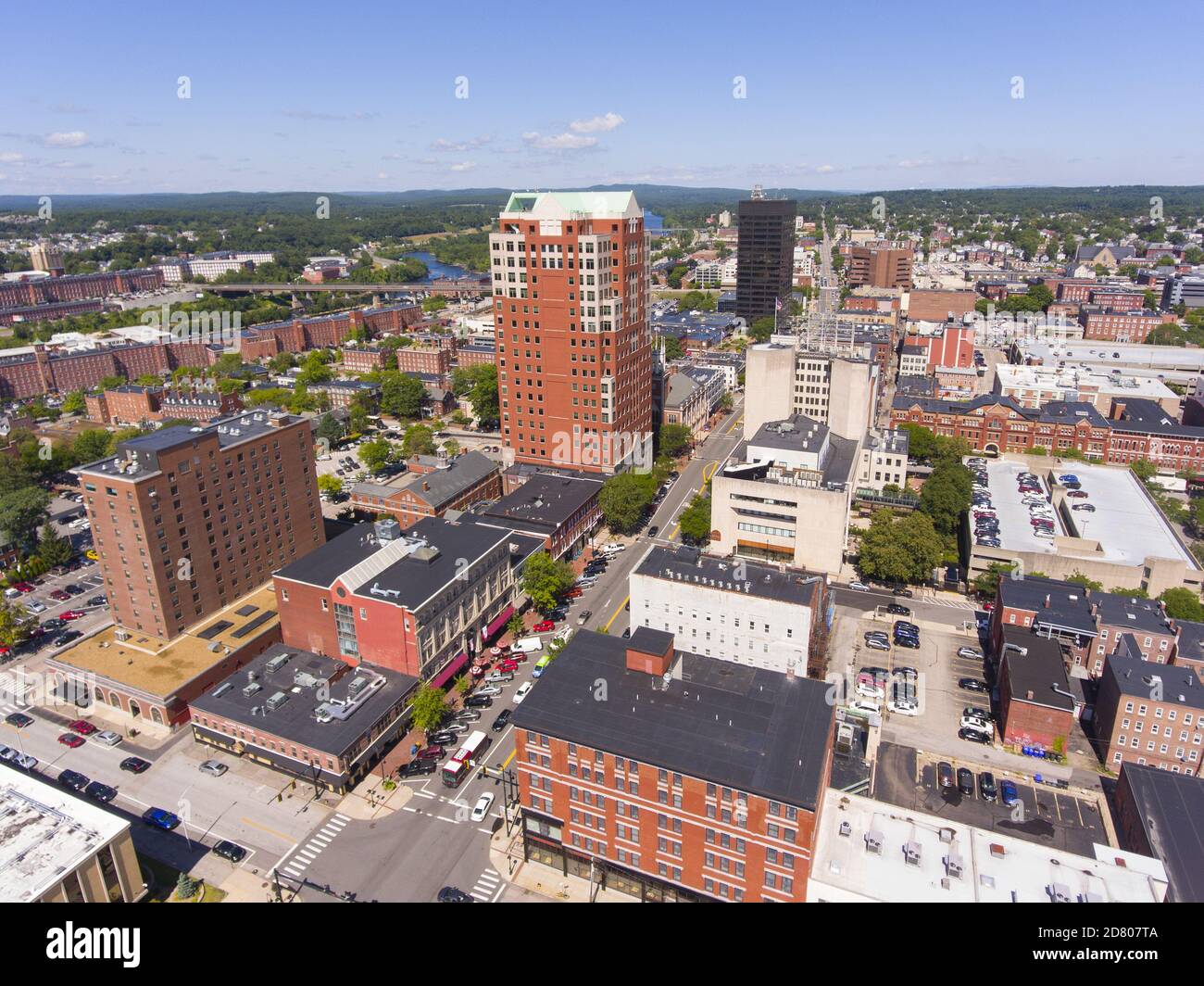 Manchester downtown building including City Hall Plaza and Brady