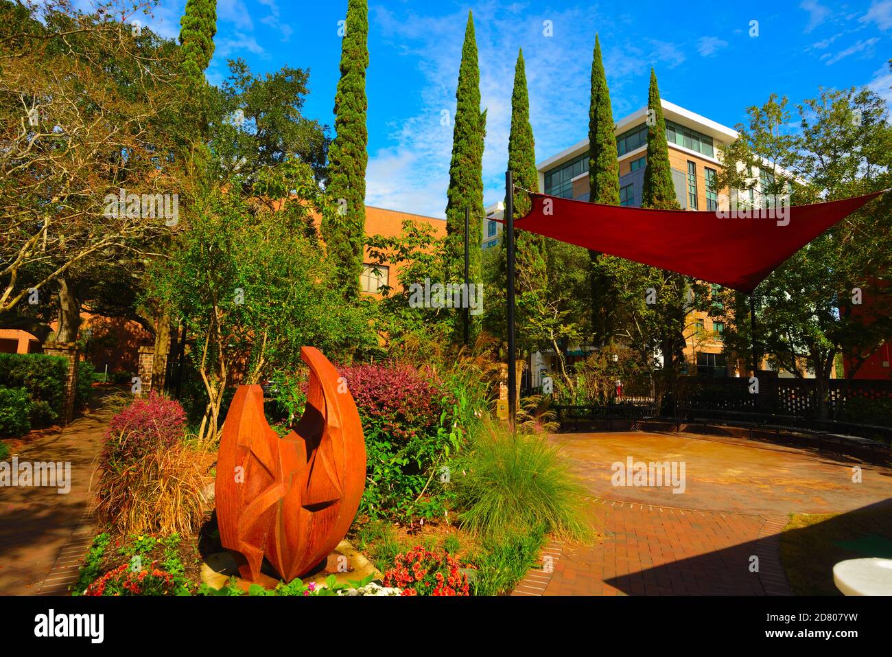 Urban Garden, Painted Stones, Vegetables, New, Plants,Greek, Letters,Student, Garden,Library, Puns, Big, Eye, Columns, Architecture Stock Photo