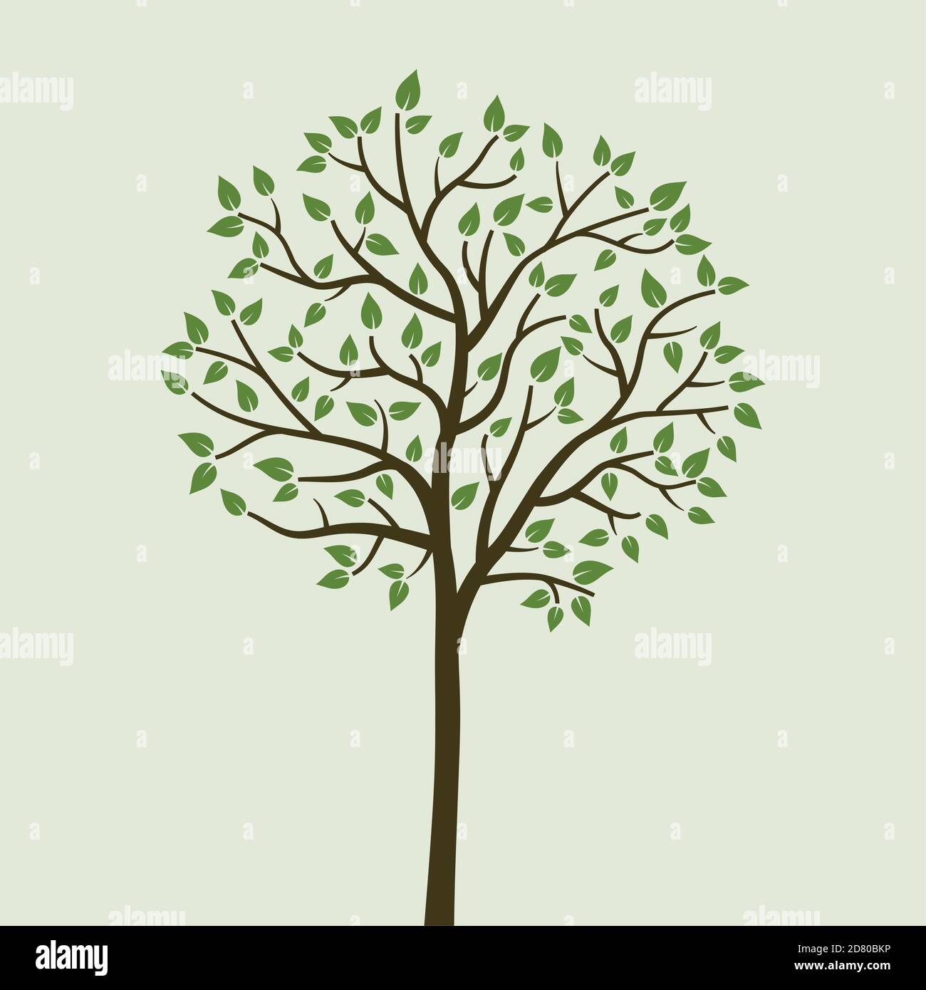 Beautiful simple tree. Minimalist design style in color. Ideal for  children's room or as a template or background Stock Vector Image & Art -  Alamy