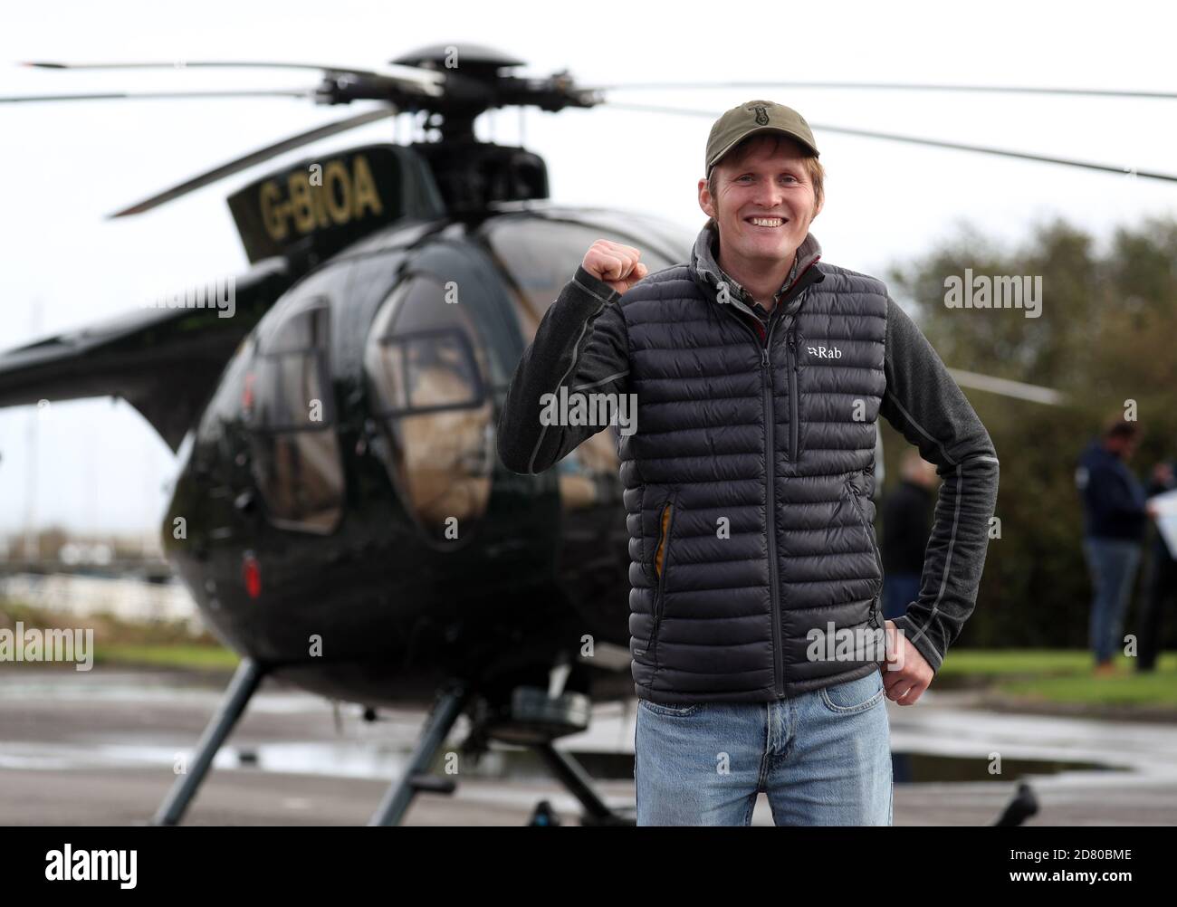 Former paratrooper John Bream poses for a photograph before he attempts to set the record for