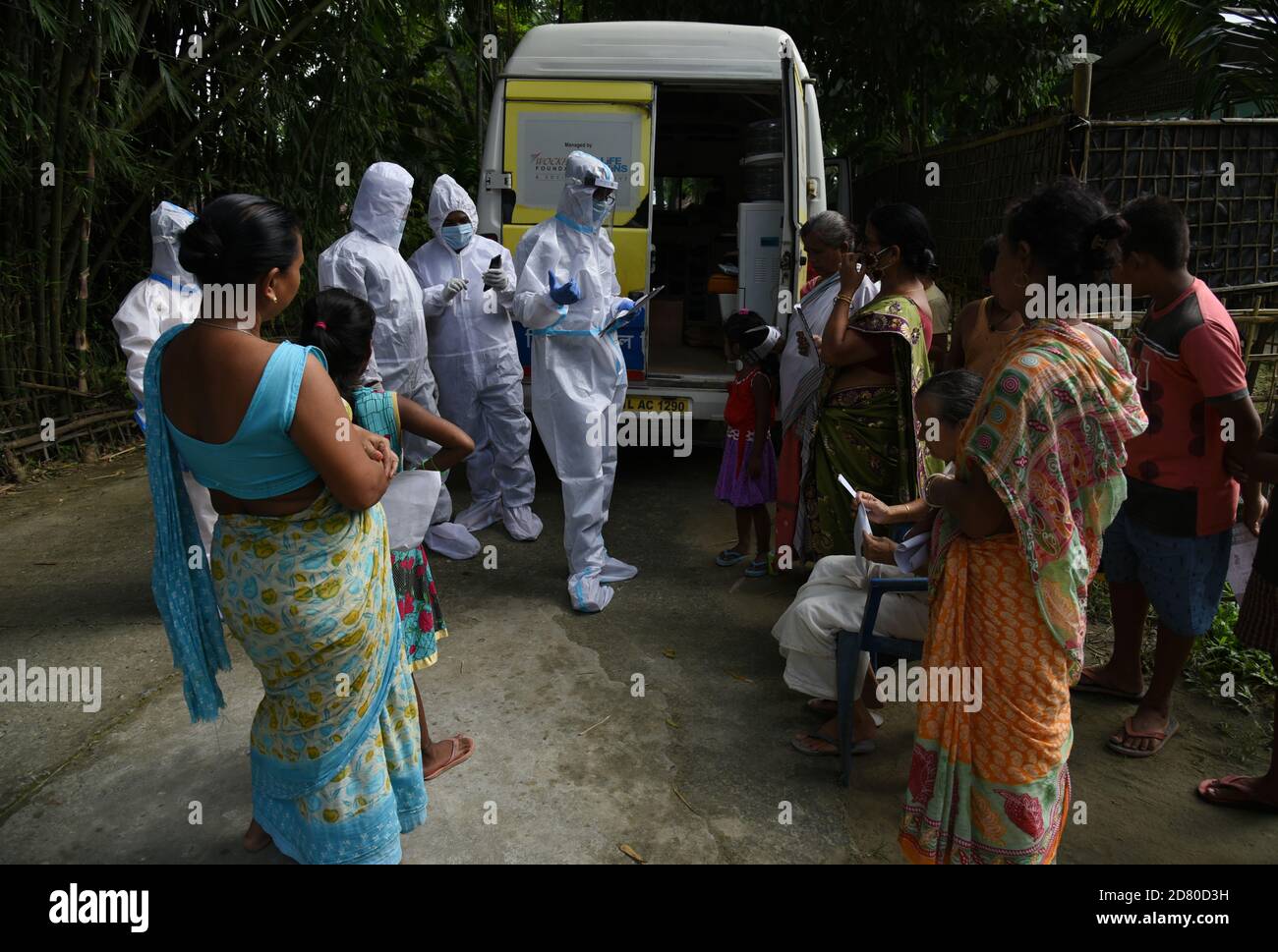 Guwahati, Assam, India. 26th Oct, 2020. Health worker by wearing PPe