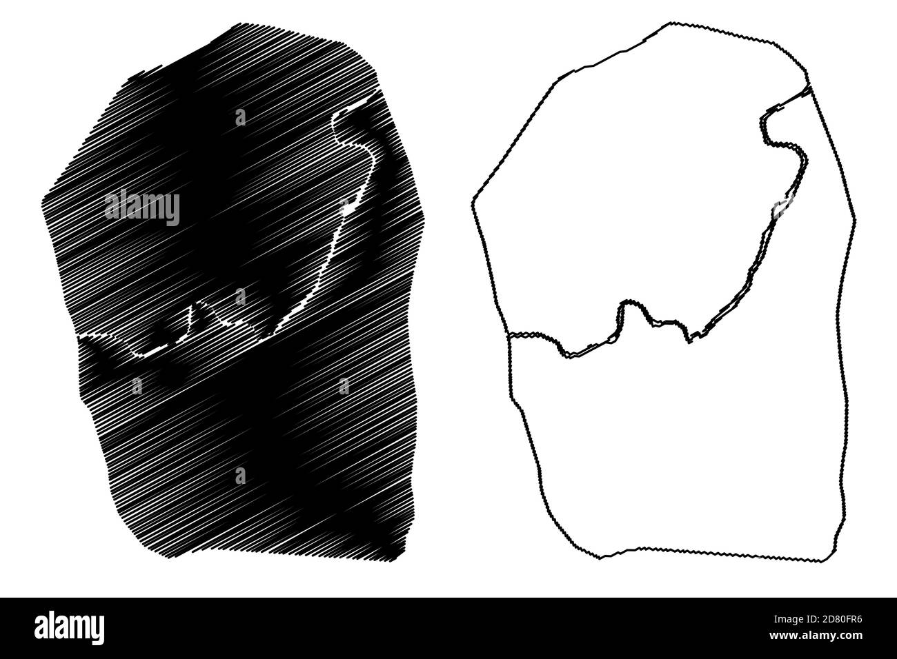 Kaduna City (Federal Republic of Nigeria, Kaduna State) map vector