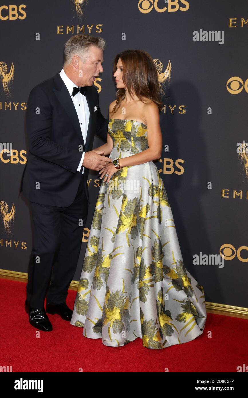 LOS ANGELES - SEP 17:  Alex Baldwin, Hilaria Baldwin at the 69th Primetime Emmy Awards - Arrivals at the Microsoft Theater on September 17, 2017 in Los Angeles, CA Stock Photo