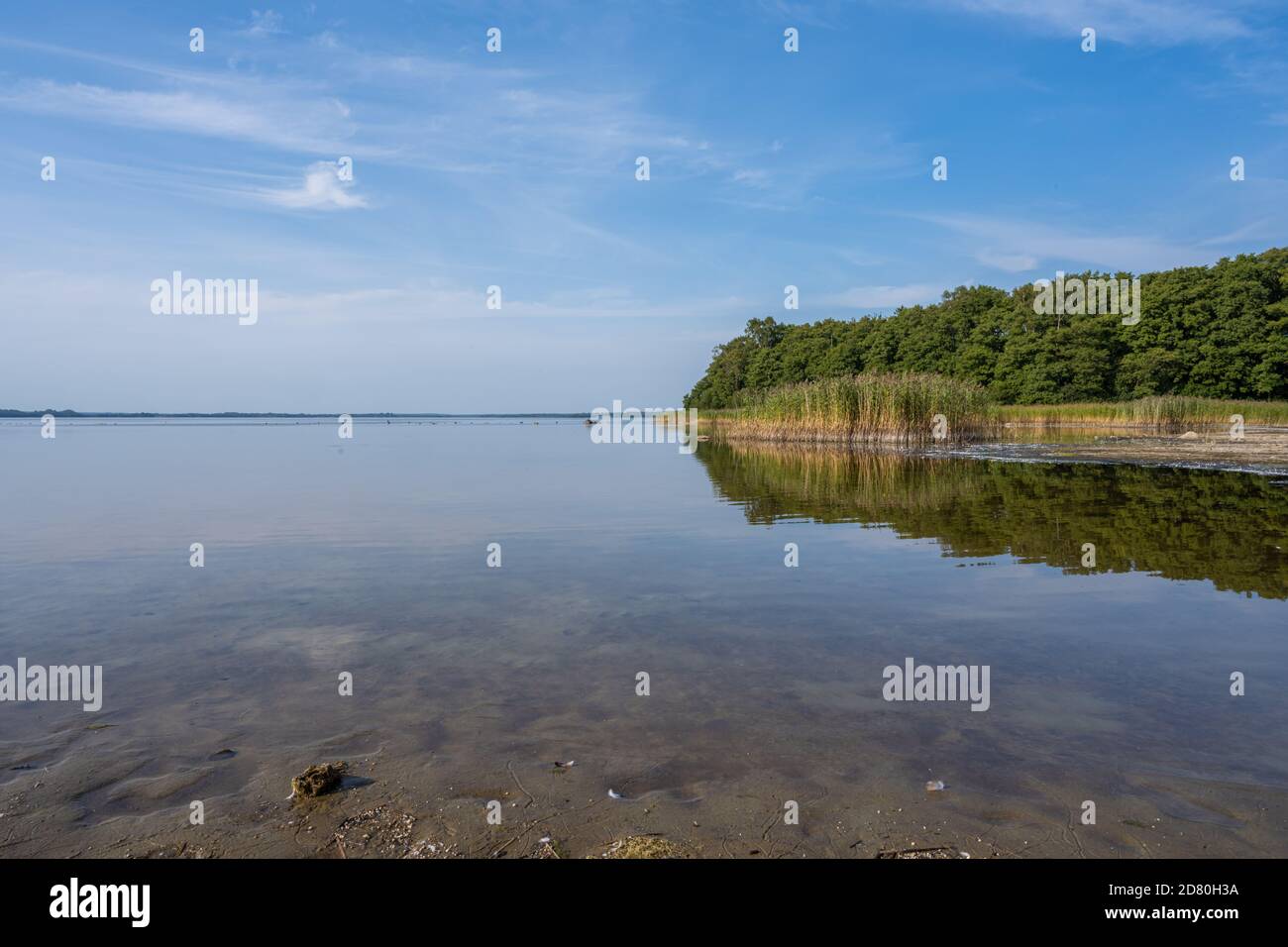 Beautiful scenery at a lake one of the latest days of summer. Picture ...
