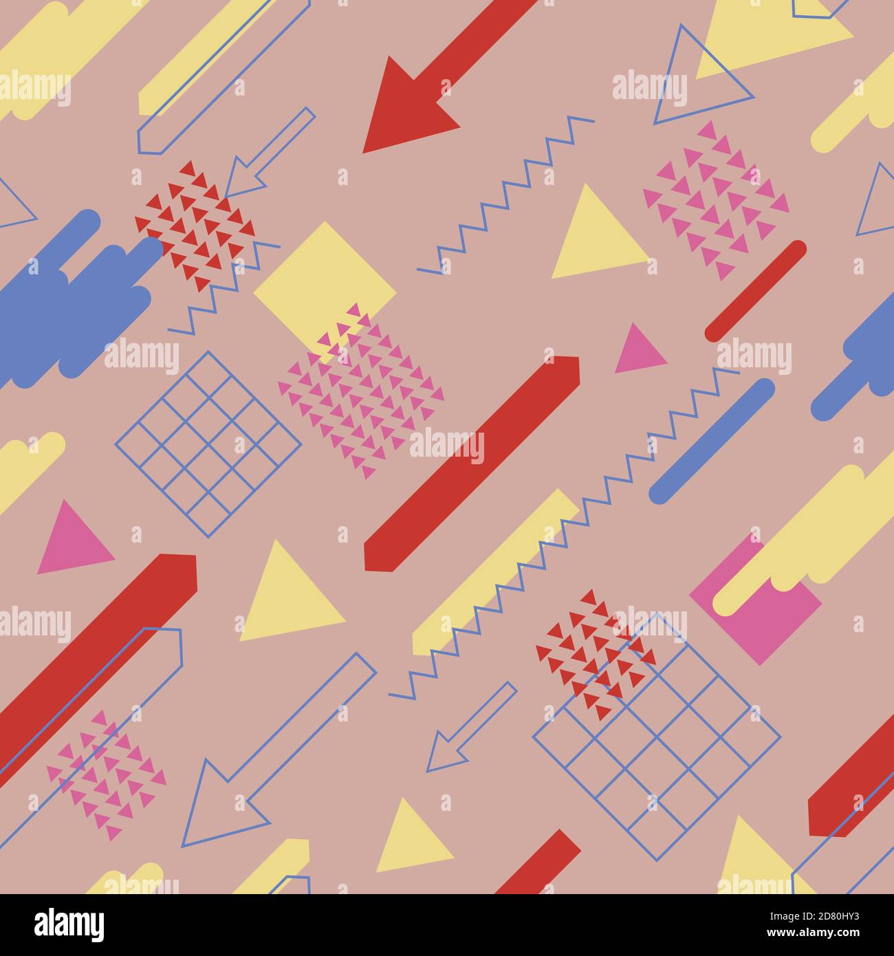 vector seamless Memphis pattern. abstract background Stock Vector