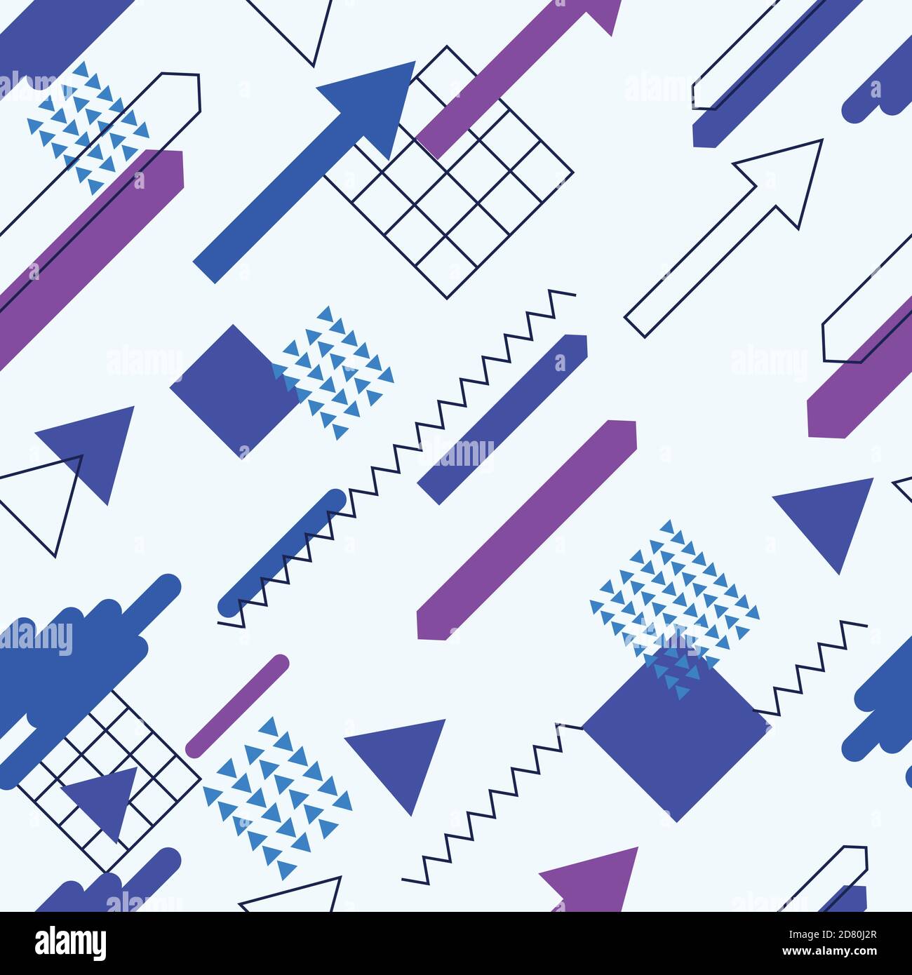 vector seamless Memphis pattern. abstract background Stock Vector