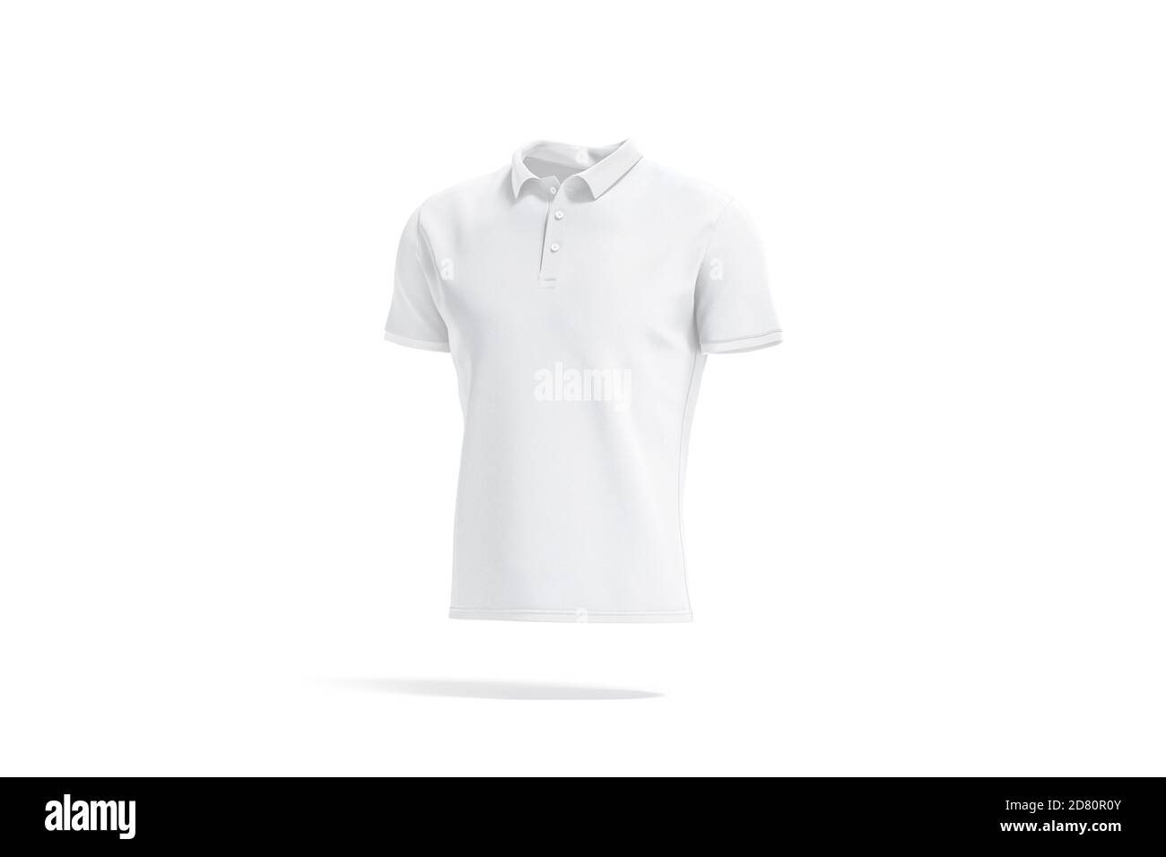 Blank white polo shirt mockup side view Stock Photo Alamy
