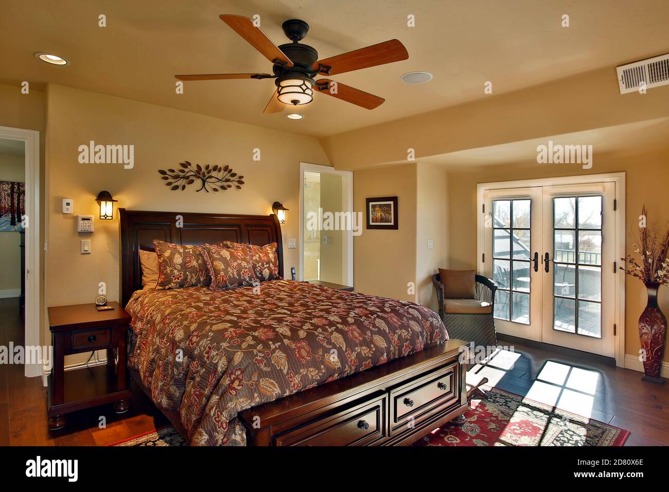 Master bedroom, Denver, Colorado USA Stock Photo Alamy