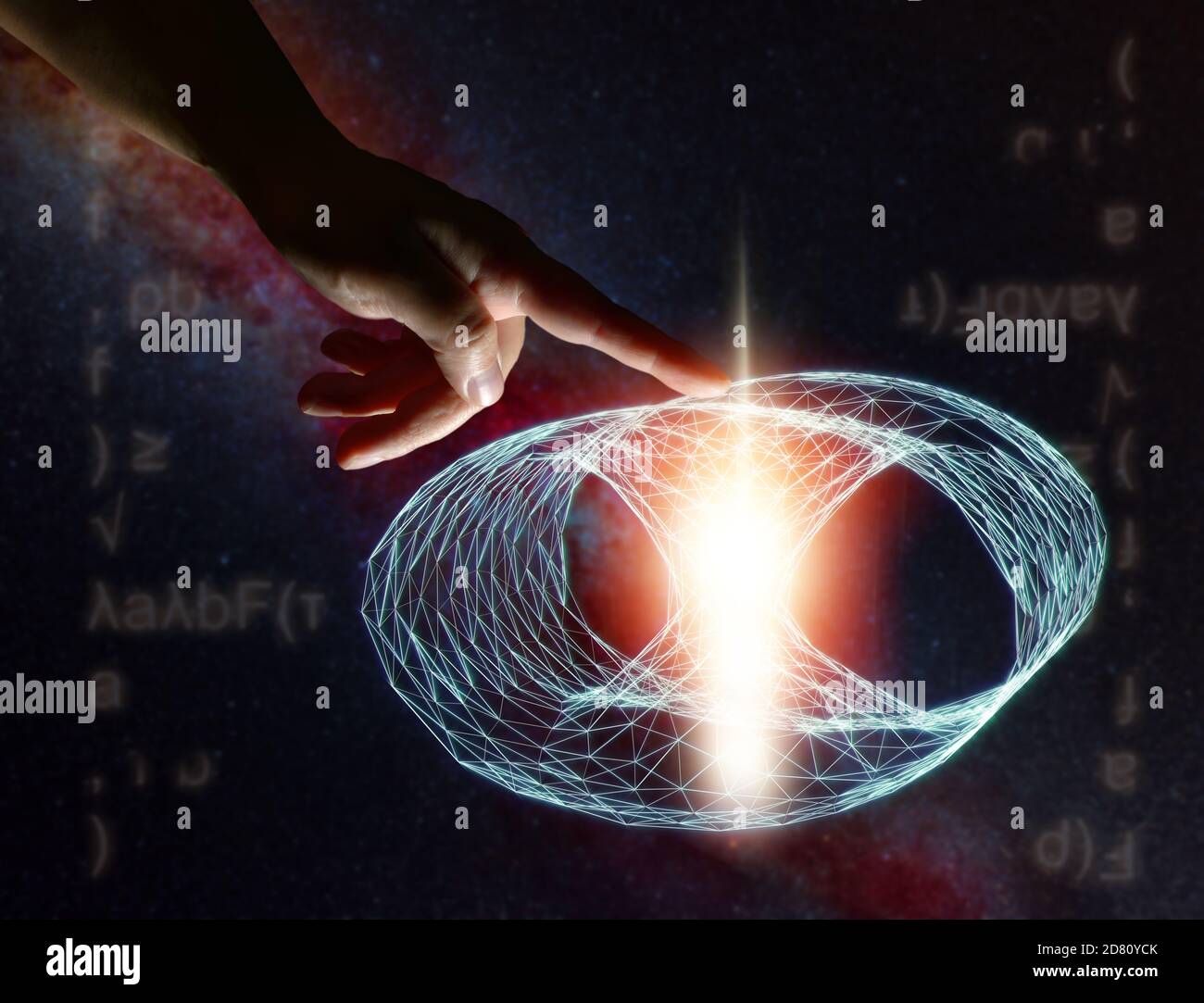 Image illustrating the concept of crossing the spacetime barrier and