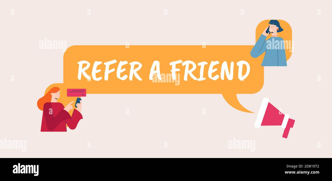 Refer a friend banner. for those familiar with marketing advertising pyramid