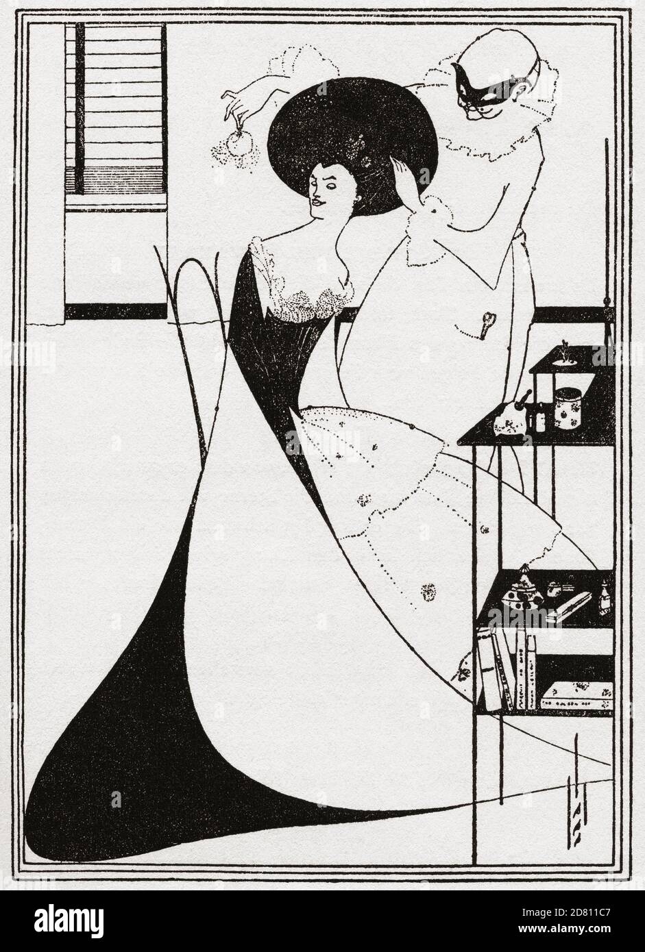 The Toilette of Salome.  Illustration by Aubrey Beardsley for the English edition of Oscar Wilde's play Salome, published 1910. Stock Photo